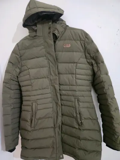 Chaqueta acolchada verde con capucha Haka Honu - miniatura 1