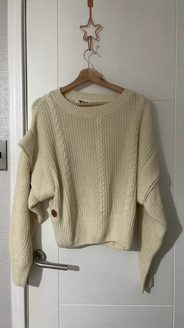 Chaleco tejido Raindoor beige/crema talla S — nuev