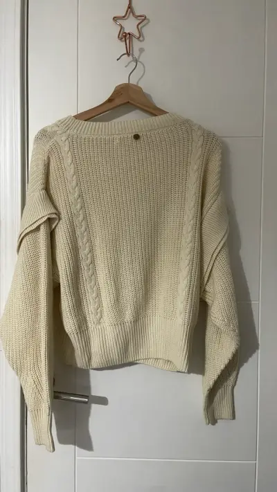 Chaleco tejido Raindoor beige/crema talla S — nuev - miniatura 2