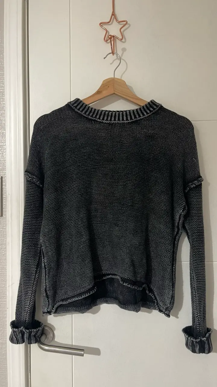 Chaleco tejido Barbados negro/gris talla S —