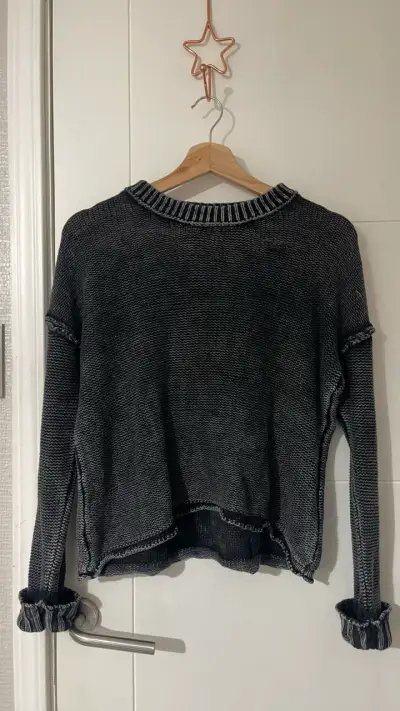 Chaleco tejido Barbados negro/gris talla S — - miniatura 1