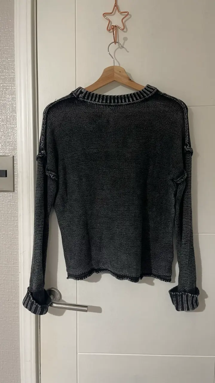 Chaleco tejido Barbados negro/gris talla S — - 2