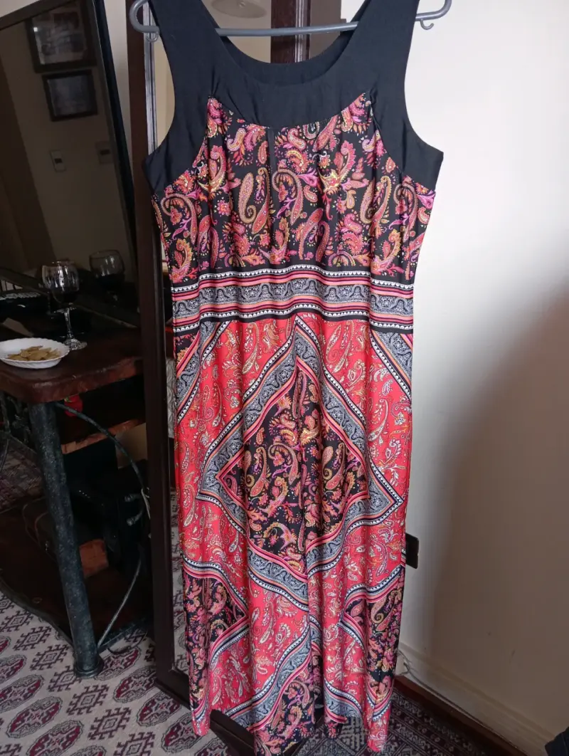 Vestido largo estampado bohemio multicolor