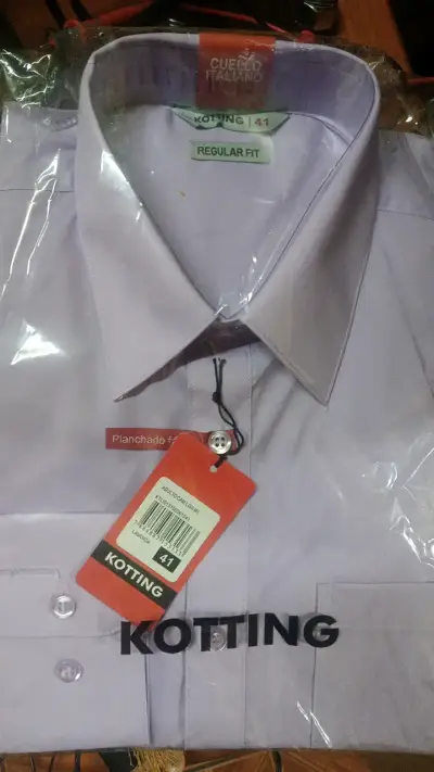 Camisa lavanda Kotting cuello italiano - miniatura 1