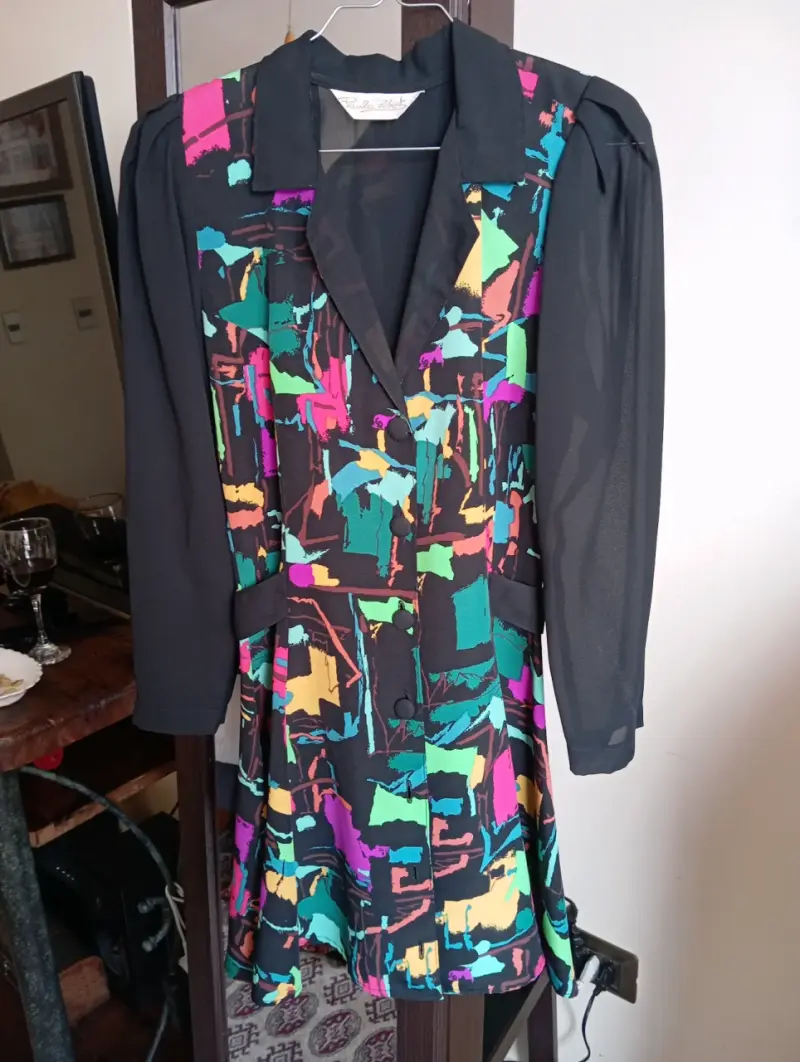 Vestido vintage con estampado colorido - 2