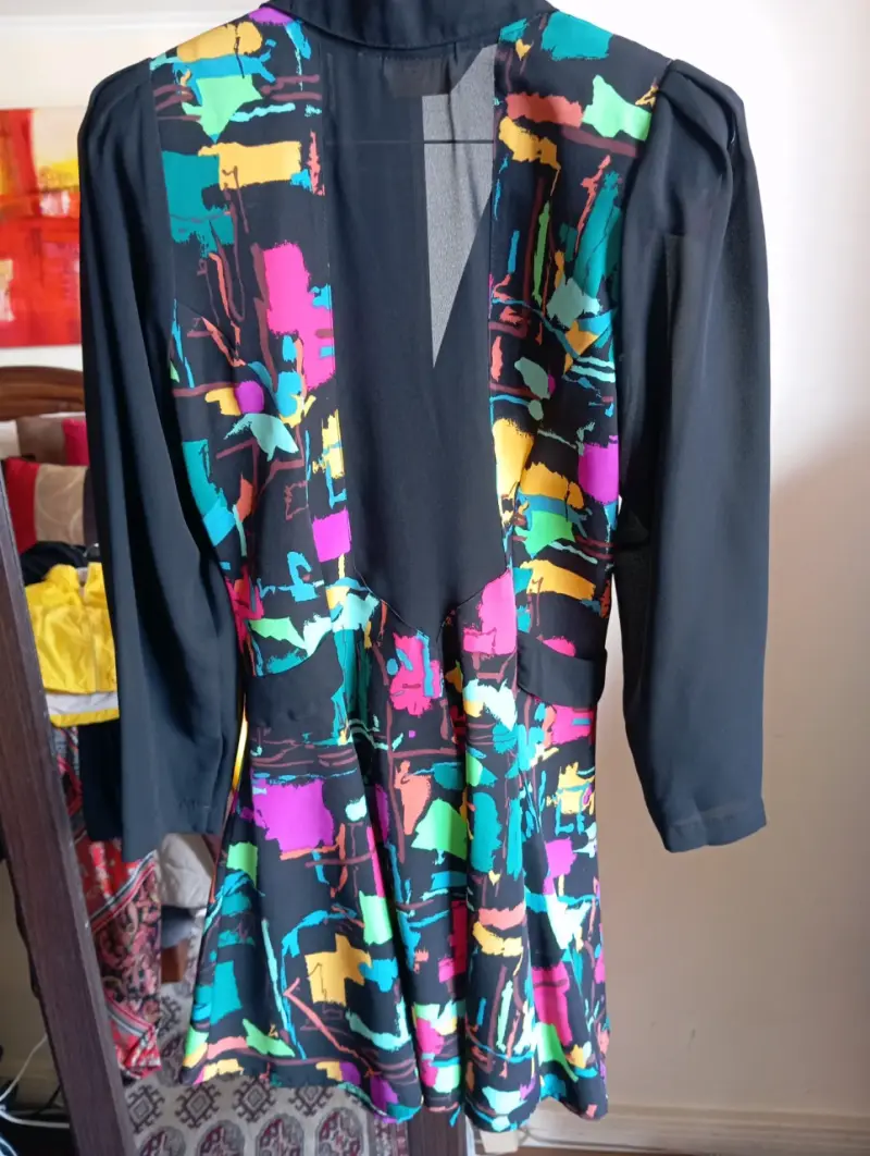 Vestido vintage con estampado colorido - 3