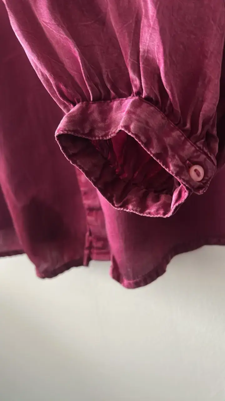 Blusa de seda burdeos Rapsodia - 3