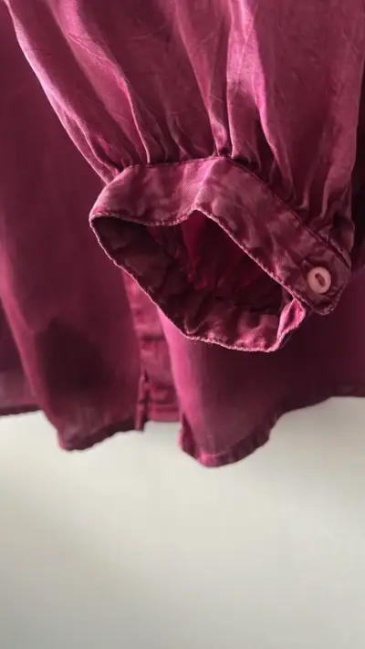 Blusa de seda burdeos Rapsodia - miniatura 3