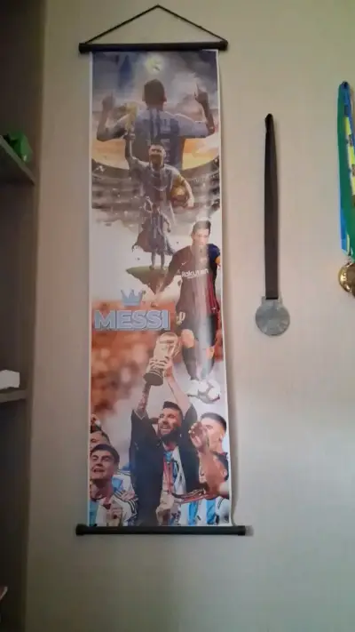 Afiche decorativo de fútbol Messi - miniatura 1