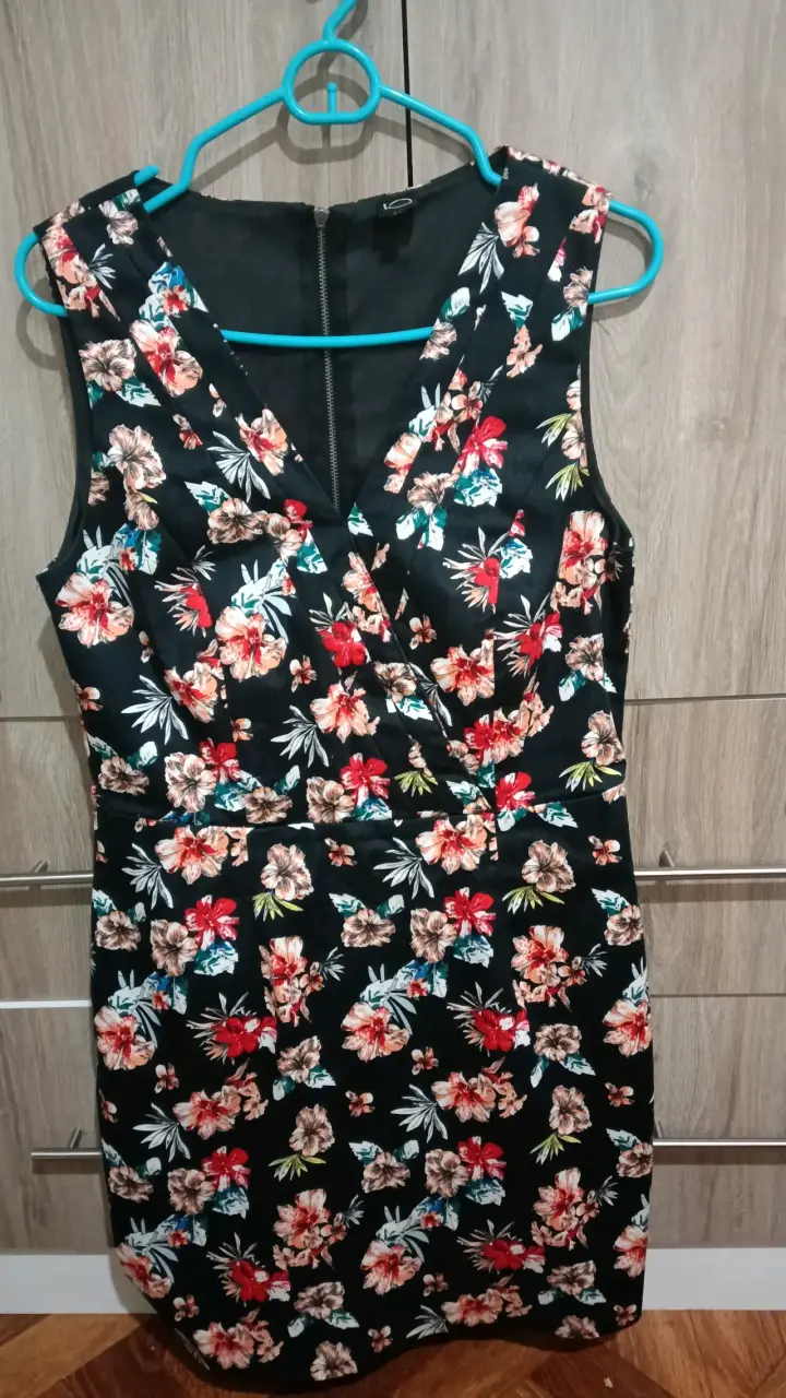 Vestido floral sin mangas con cierre trasero - 2
