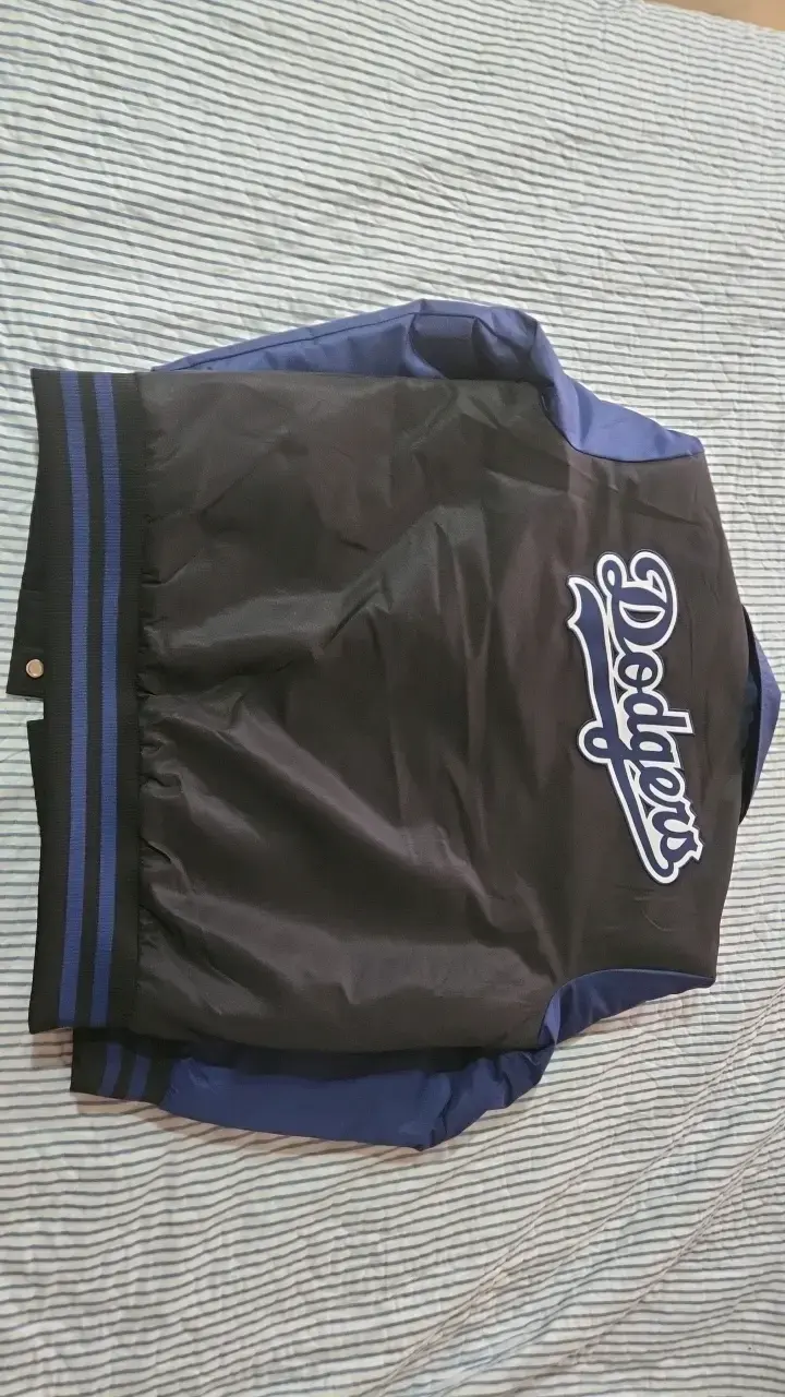 Chaqueta Varsity Los Angeles Dodgers Negra y Azul - 2