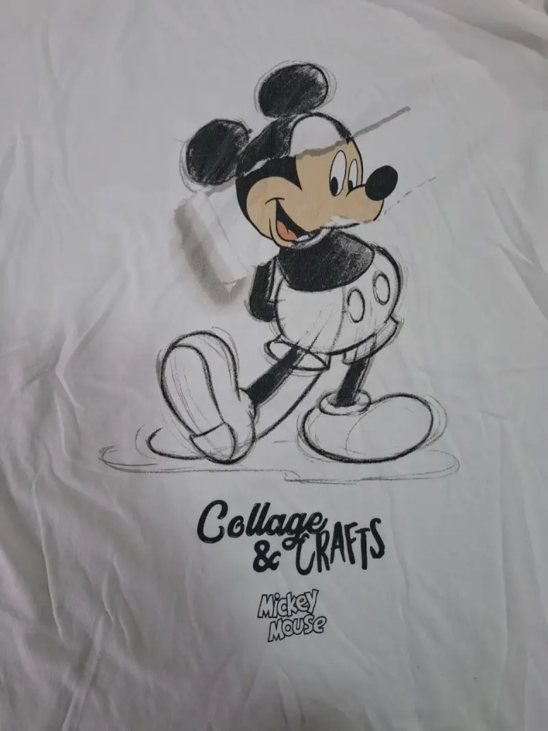 Polera blanca Mickey Mouse Zara para hombre - 4
