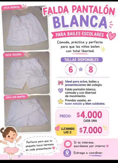 Vestido de niña rosado y blanco, talla 2-3 años - miniatura 4