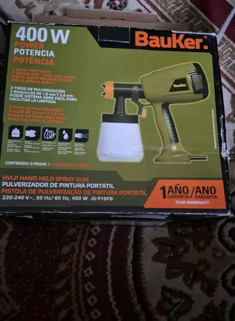 Pistola para pintar eléctrica Bauker 400W verde - 3