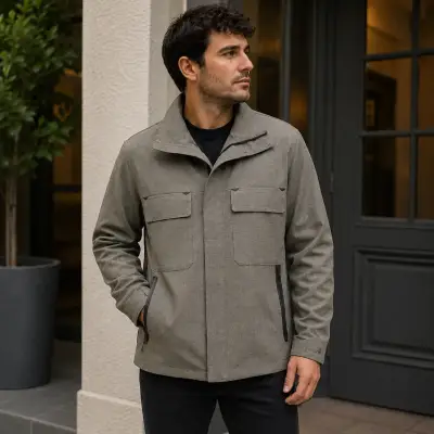 Chaqueta Columbia Hombre Talla L Color Beige - miniatura 1