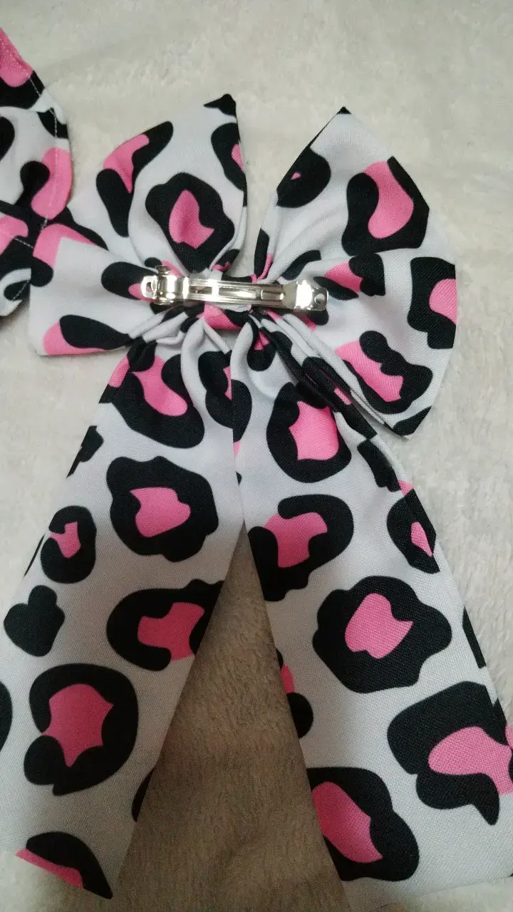 Set de coletero y lazo estampado animal print - 2