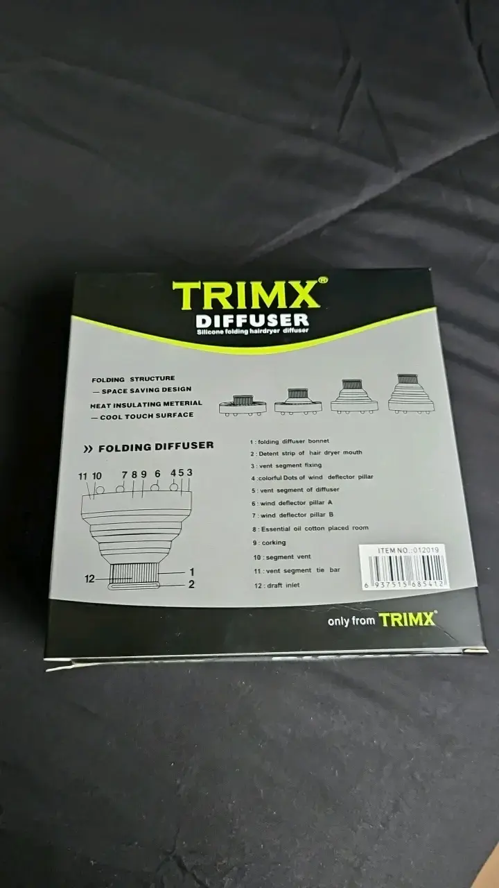 Difusor de silicona plegable para secador de pelo TrimX - 2
