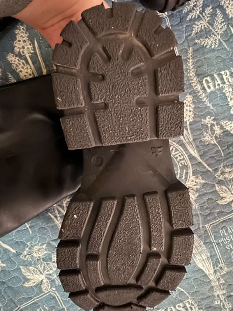Botas negras de cuero con plataforma - 3