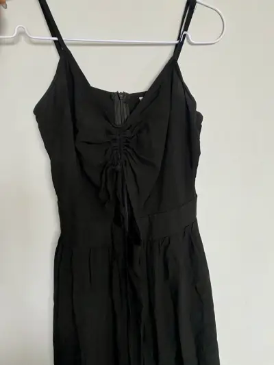 Vestido negro con diseño fruncido Sybilla XS - miniatura 1