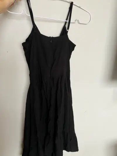Vestido negro con diseño fruncido Sybilla XS - miniatura 5