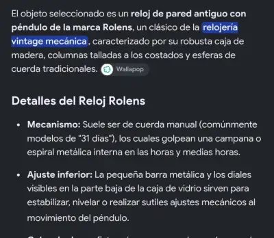 Reloj de Pared Antiguo con Péndulo Rolens - miniatura 3