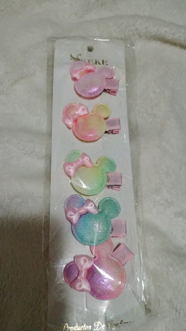 Set de pinches y lazos para niñas con diseño de orejas - 3