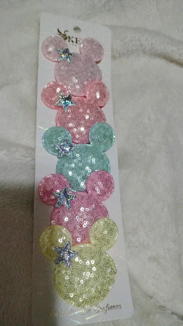 Set de pinches y lazos para niñas con diseño de orejas - 4