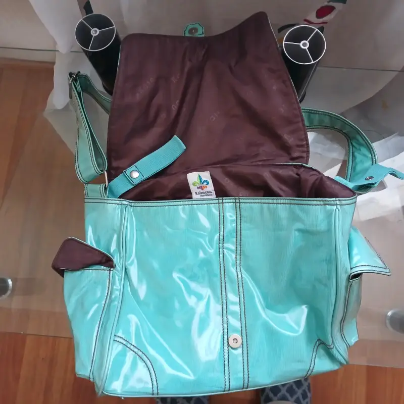 Bolso de pañales Kalencom verde agua - 5