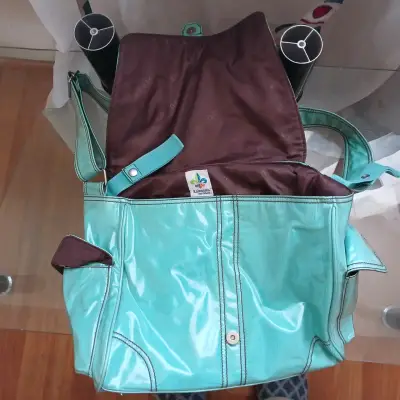 Bolso de pañales Kalencom verde agua - miniatura 5