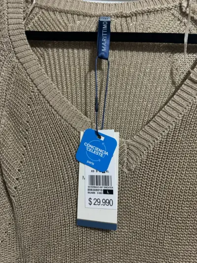 Suéter Beige de Mujer Talla L - miniatura 2