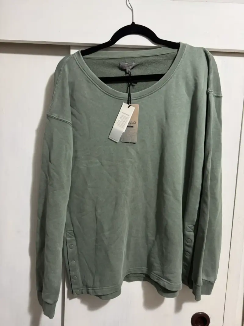 Polerón verde de algodón Greenfield para mujer - 1