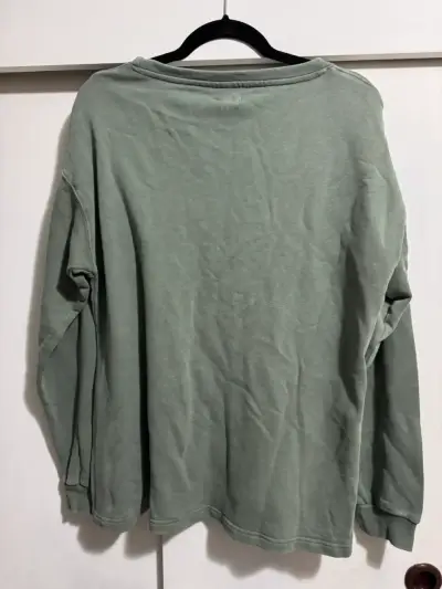 Polerón verde de algodón Greenfield para mujer - miniatura 2