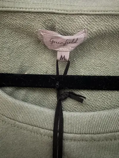 Polerón verde de algodón Greenfield para mujer - miniatura 3