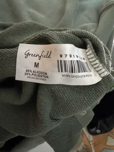 Polerón verde de algodón Greenfield para mujer - miniatura 4