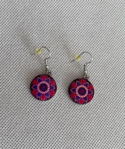 Aros con diseño mandala - miniatura 3