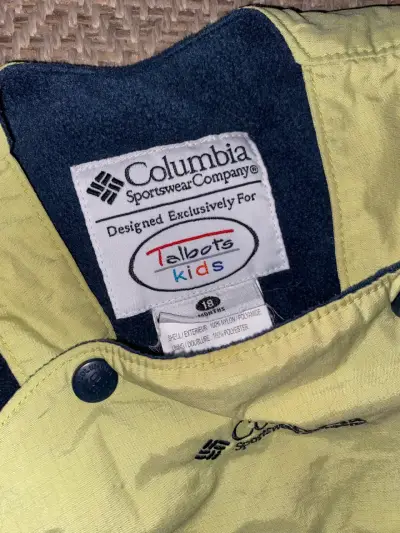 Enterito  impermeable para niños Columbia amarillo - miniatura 3