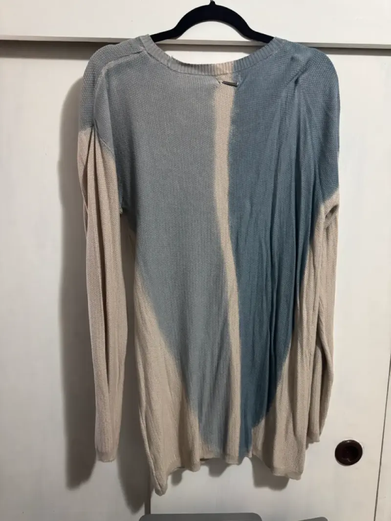 Sweater de punto bicolor para mujer talla M - 3