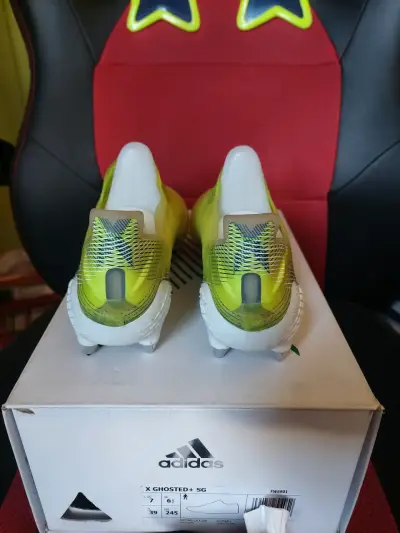 Botines de fútbol Adidas X Ghosted+ SG amarillos - miniatura 4