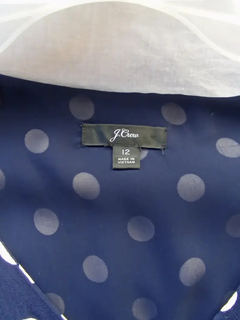 Blusa de lunares azul J.Crew talla 12 - 3