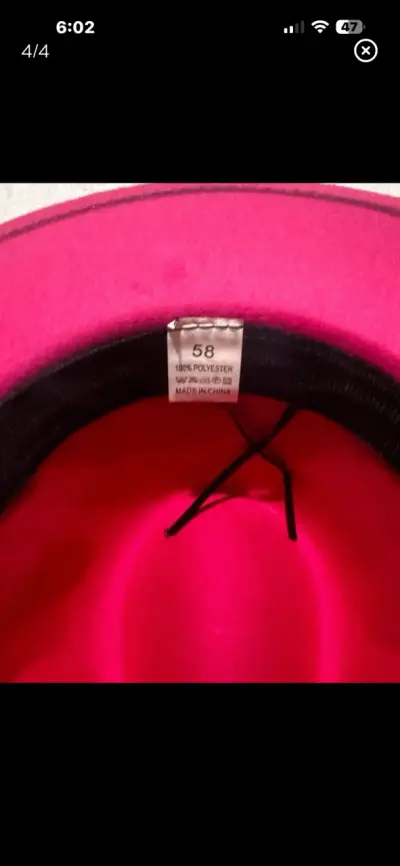 Sombrero rojo de ala ancha para hombre - miniatura 4