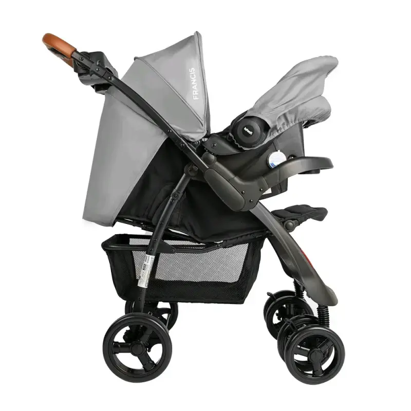 Coche de bebé con silla de auto Cosco gris - 3