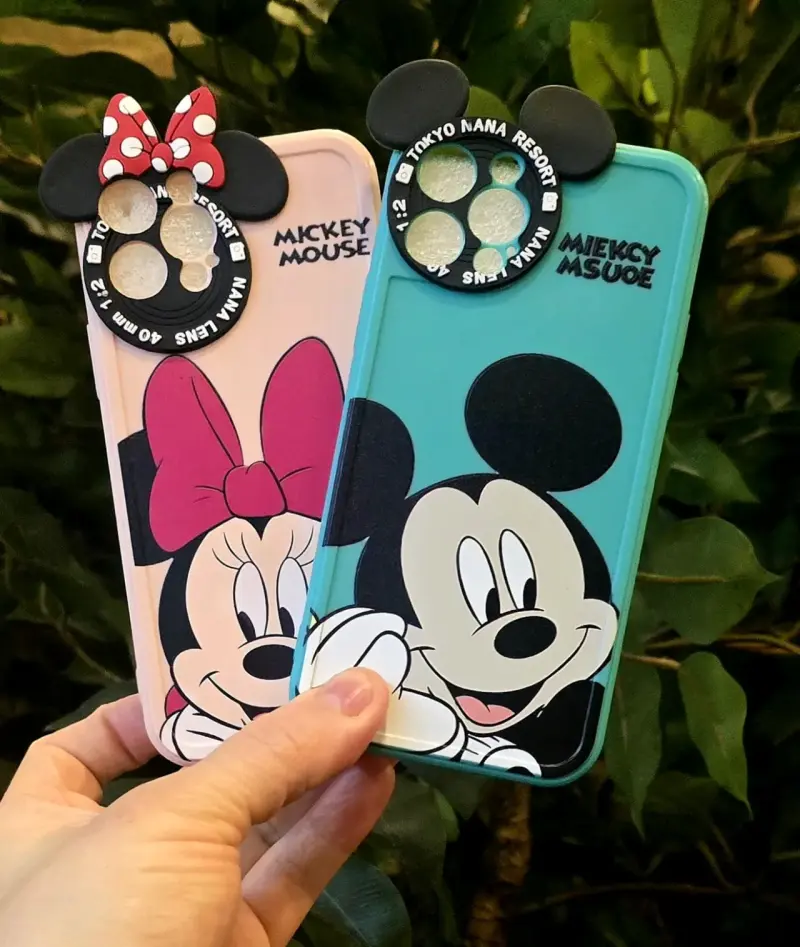 Fundas para iPhone 12 pro de Mickey y Minnie Mouse