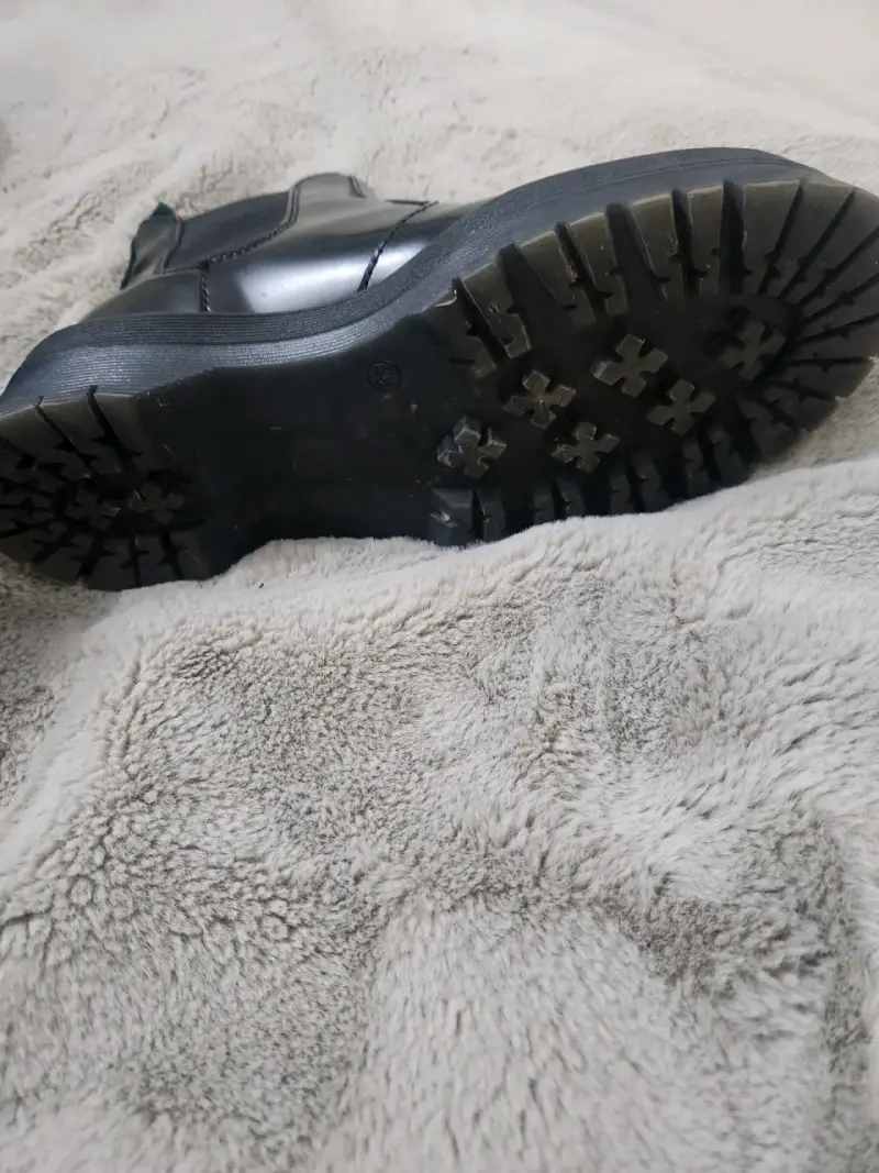 Botines de cuero negro Alpe con suela gruesa - 3