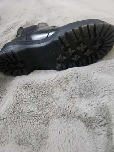 Botines de cuero negro Alpe con suela gruesa - miniatura 3