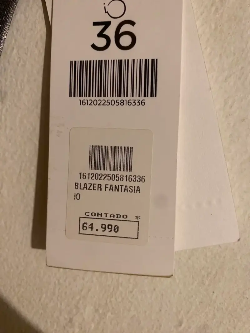 Blazer Fantasía Plateado iO Talla 36 - 2