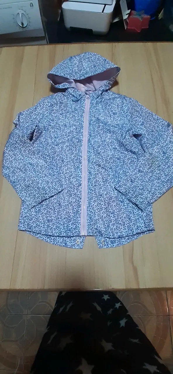 Chaqueta impermeable con capucha para niña t/8 - 1
