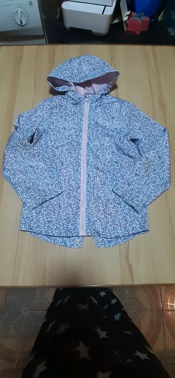 Chaqueta impermeable con capucha para niña t/8 - 2