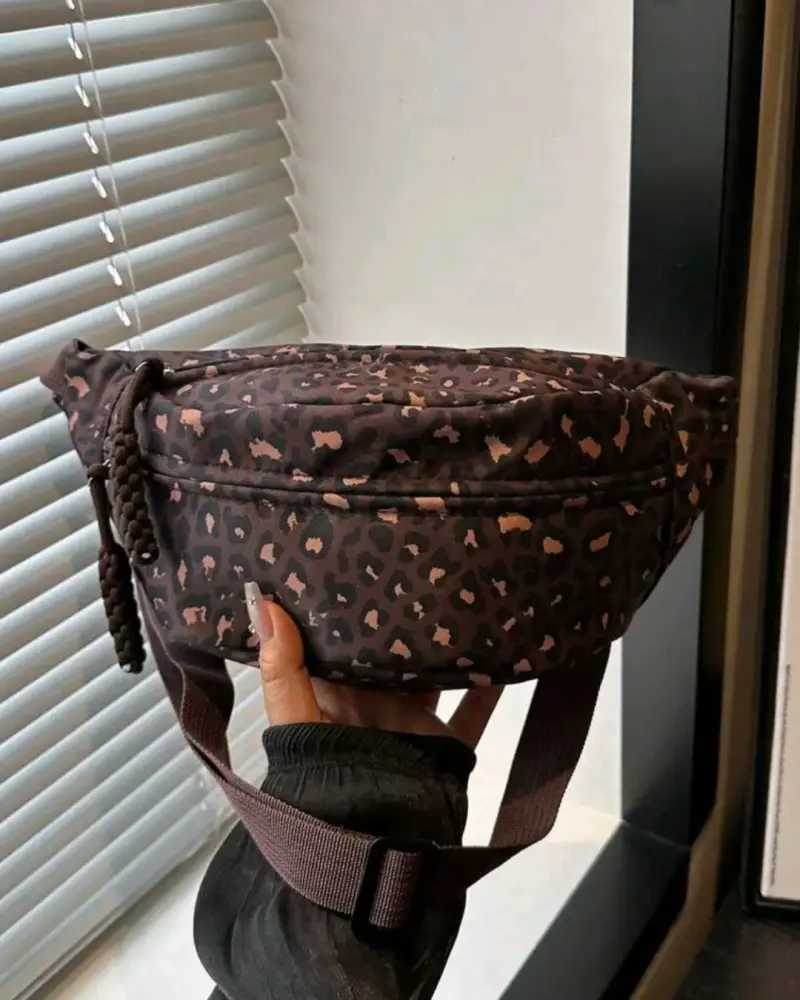 Banano estampado leopardo marrón