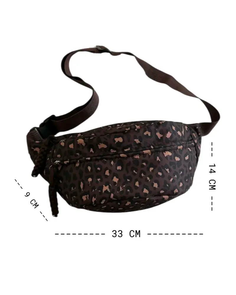 Banano estampado leopardo marrón - 4