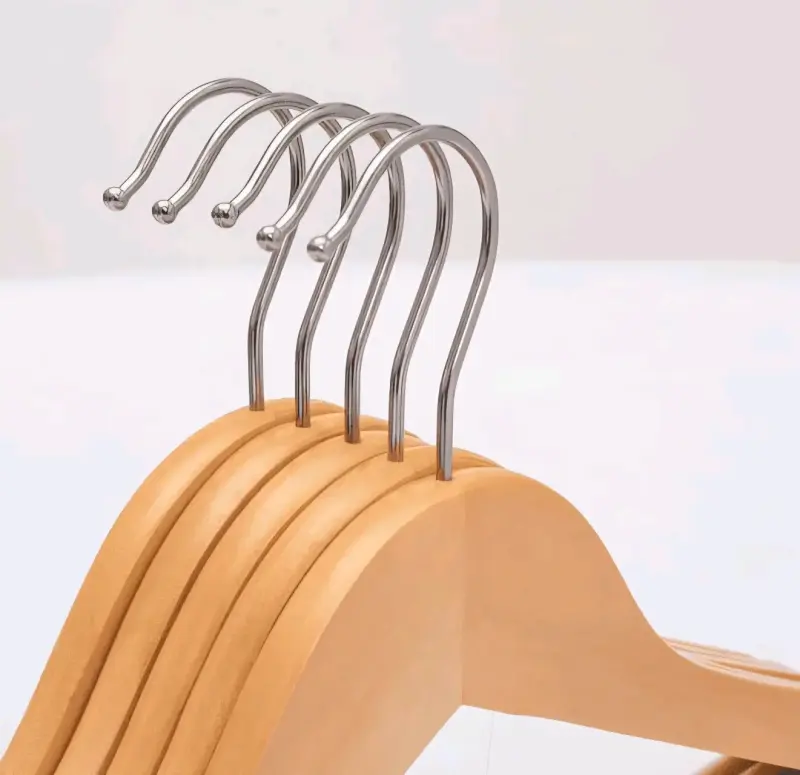 Set de 20 perchas de madera natural para ropa - 2